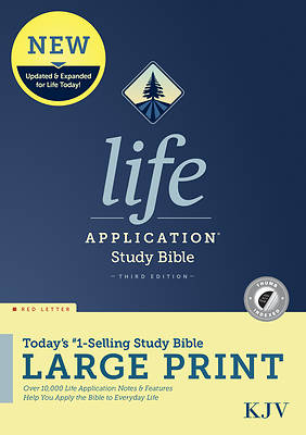 Picture of KJV Life Application Study Bible, Third Edition, Large Print (Red Letter, Hardcover, Indexed)
