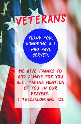 Picture of Veterans Thank You Bulletin (Pkg 100) Patriotic