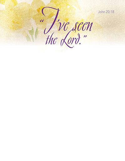 Picture of I've Seen Easter Lilies Letterhead (Pkg of 50)