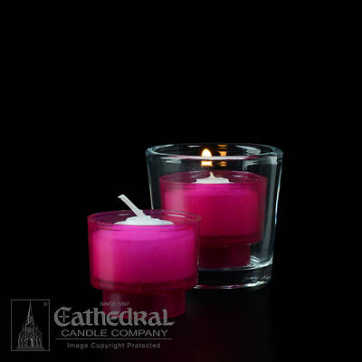 Picture of Cathedral EZ Lites 4 Hour Votive Lights - Rose