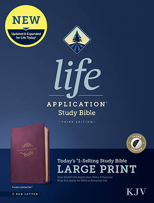 Picture of KJV Life Application Study Bible, Third Edition, Large Print (Red Letter, Leatherlike, Purple, Indexed)