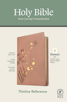 Picture of NLT Thinline Reference Bible, Filament Enabled Edition (Red Letter, Leatherlike, Pink)