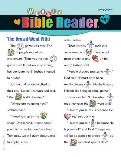 Picture of Heartshaper Early Elementary Bible Reader Take Home Papers PK5 Spring