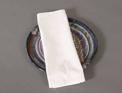 Picture of 100% Cotton Bread Plate Napkin with Wheat/Grapes