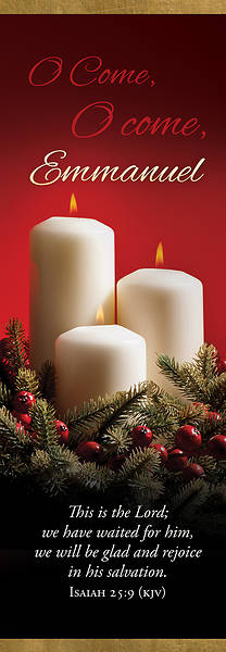 Banner O come, O come, Emmanuel Christmas 2 x 6 Vinyl