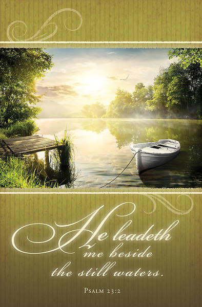 Picture of He Leadeth Me Psalm 23:2 Regular Size