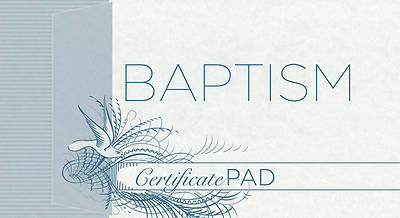 Picture of Baptism Certificate Pad Pad