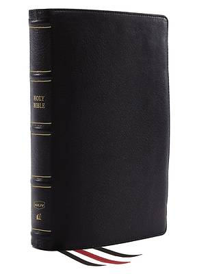 Picture of Nkjv, Reference Bible, Classic Verse-By-Verse, Center-Column, Genuine Leather, Black, Red Letter, Comfort Print