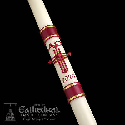 Picture of Cathedral Crux Trinitas Paschal Candle 1-15/16" x 39"