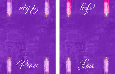 Picture of Four Sided Advent Candles Altar Cloth - Purple