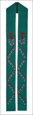 Fair Trade World Children with Ribbon Green Stole