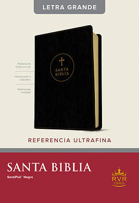Picture of Santa Biblia Rvr60, Edición de Referencia Ultrafina, Letra Grande (Letra Roja, Sentipiel, Negro)