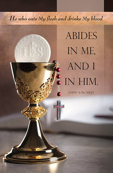 Picture of Abides in Me and I in Him Communion Regular Size Bulletin (Pkg of 100)