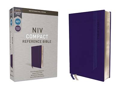 Picture of Niv, Reference Bible, Compact, Leathersoft, Blue, Red Letter, Comfort Print