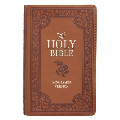 Picture of KJV Bible Giant Print Full Size Tan Floral
