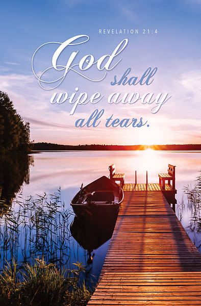 Picture of God Shall Wipe Away All Tears Funeral Regular Size Bulletin (Pkg of 100)