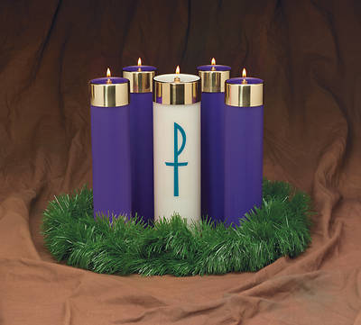 Picture of Advent With Christ Candela Set - 4 Blue