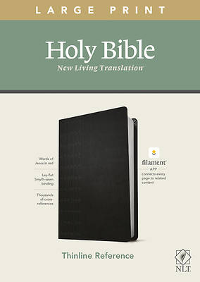 Picture of NLT Large Print Thinline Reference Bible, Filament Enabled Edition (Red Letter, Leatherlike, Black)