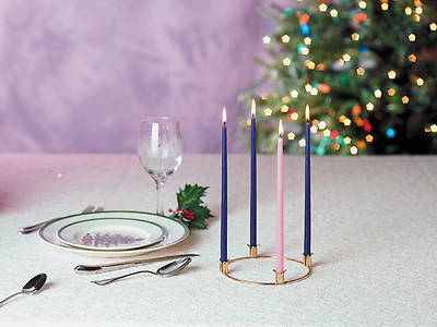 Picture of Miniature Advent Wreath with Candles