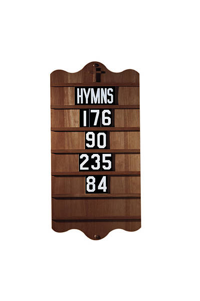 Picture of Wall Mount Hymn Board - Walnut Stain