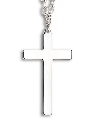Picture of Latin Cross Silver Necklace with Chain