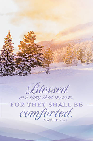 Picture of Snow Scene Funeral Bulletin Regular Matthew 5:4