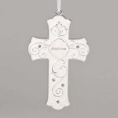Picture of Hanging Baptism Cross 7.25"H