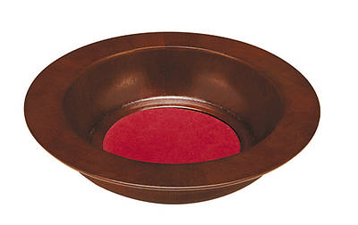 Picture of Maple Offering Plate with Burgundy Felt Pad - Walnut Finish