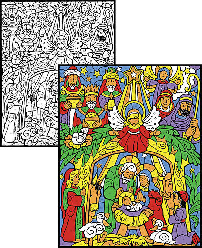 Picture of Colorful Nativity Color Your Own Advent Calendar