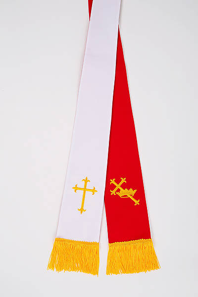 Picture of Abbott Hall SP11-RW Reversible Red/White Cross Stole