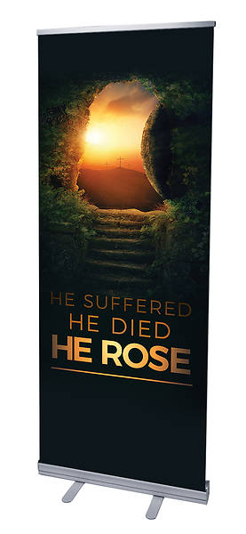 He Rose Easter RollUp Banner with Stand