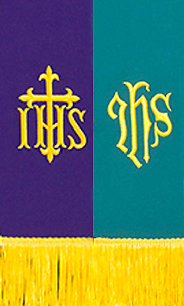 Picture of Abbott Hall SP12-PG Reversible Purple/Green IHS Stole