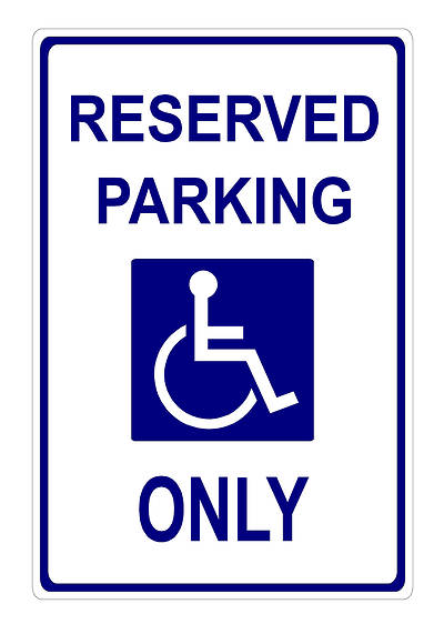 Picture of Reserved Disabled Parking Sign