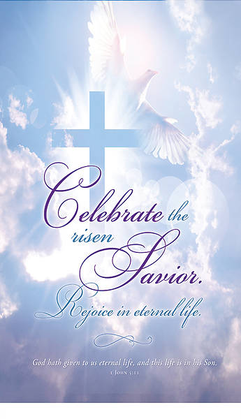 Picture of Celebrate the Risen Saviour Easter 3' x 5' Fabric Banner