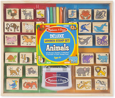 Deluxe Wooden Stamp Set - Animals