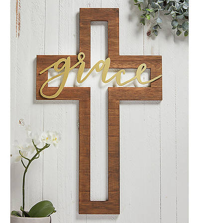 Picture of "Grace" Cross Cut-Out 16"