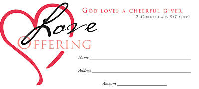 Picture of Love Offering Heart Offering Envelope (Package of 100)