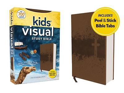 Picture of Niv, Kids' Visual Study Bible, Leathersoft, Bronze, Full Color Interior, Peel/Stick Bible Tabs