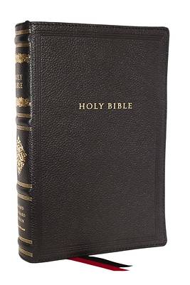 Picture of RSV Personal Size Bible with Cross References, Black Genuine Leather, Thumb Indexed, (Sovereign Collection)
