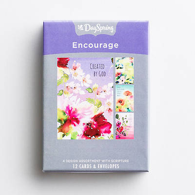 Picture of Created By God - Encouragement Boxed Cards Assorted  (Box 12)