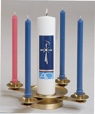 Picture of Koleys K323 Bright Brass Tabletop Advent Wreath