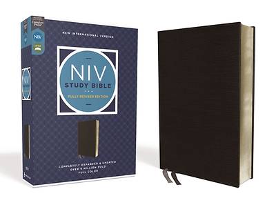 Picture of NIV Study Bible, Fully Revised Edition, Bonded Leather, Black, Red Letter, Comfort Print