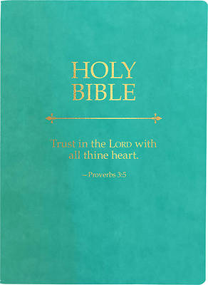 Picture of KJV Holy Bible, Trust in the Lord Life Verse Edition, Large Print, Coastal Blue Ultrasoft