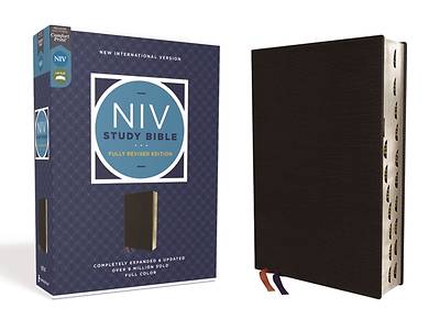 Picture of NIV Study Bible, Fully Revised Edition, Bonded Leather, Black, Red Letter, Thumb Indexed, Comfort Print