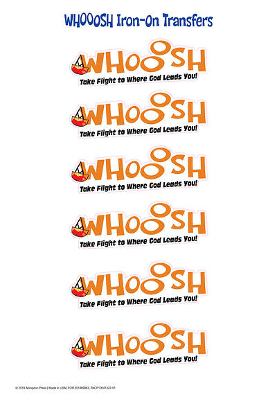 Picture of Vacation Bible School (VBS) 2019 Whooosh Iron-On Transfers (Pkg of 12)