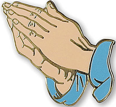 Picture of Praying Hands Hard Enamel Pin
