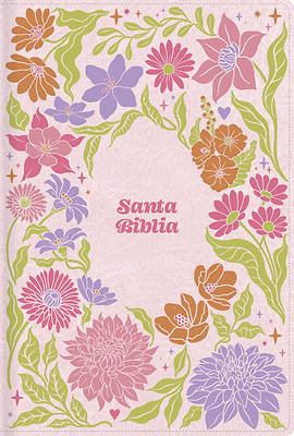 Rvr 1960 Biblia Letra Grande, Tamaño Manual, Rosa Jardín, Símil Piel Con Índice