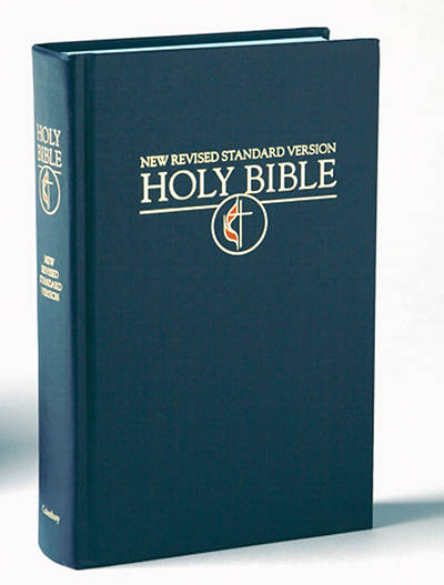 Picture of New Revised Standard Version (NRSV) Pew Bible with United Methodist Cross & Flame