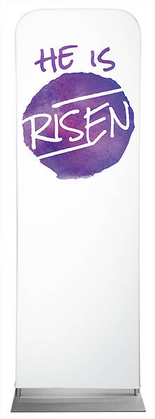 He is Risen Easter Watercolor Sleeve Banner