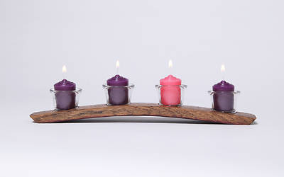 Picture of Decorative Barrel Art Advent Candle Holder